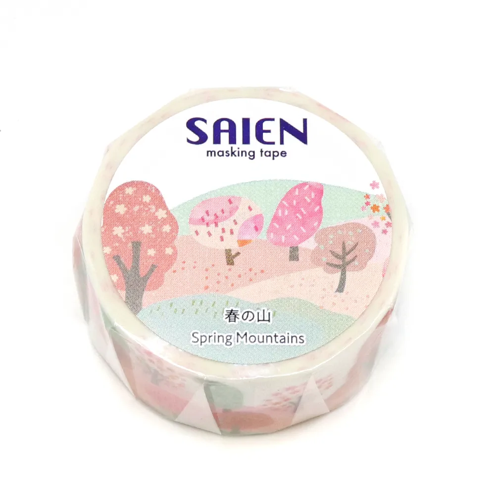 【新登場！日本製！SAIEN マスキングテープ オリジナルシリーズ！】春の山