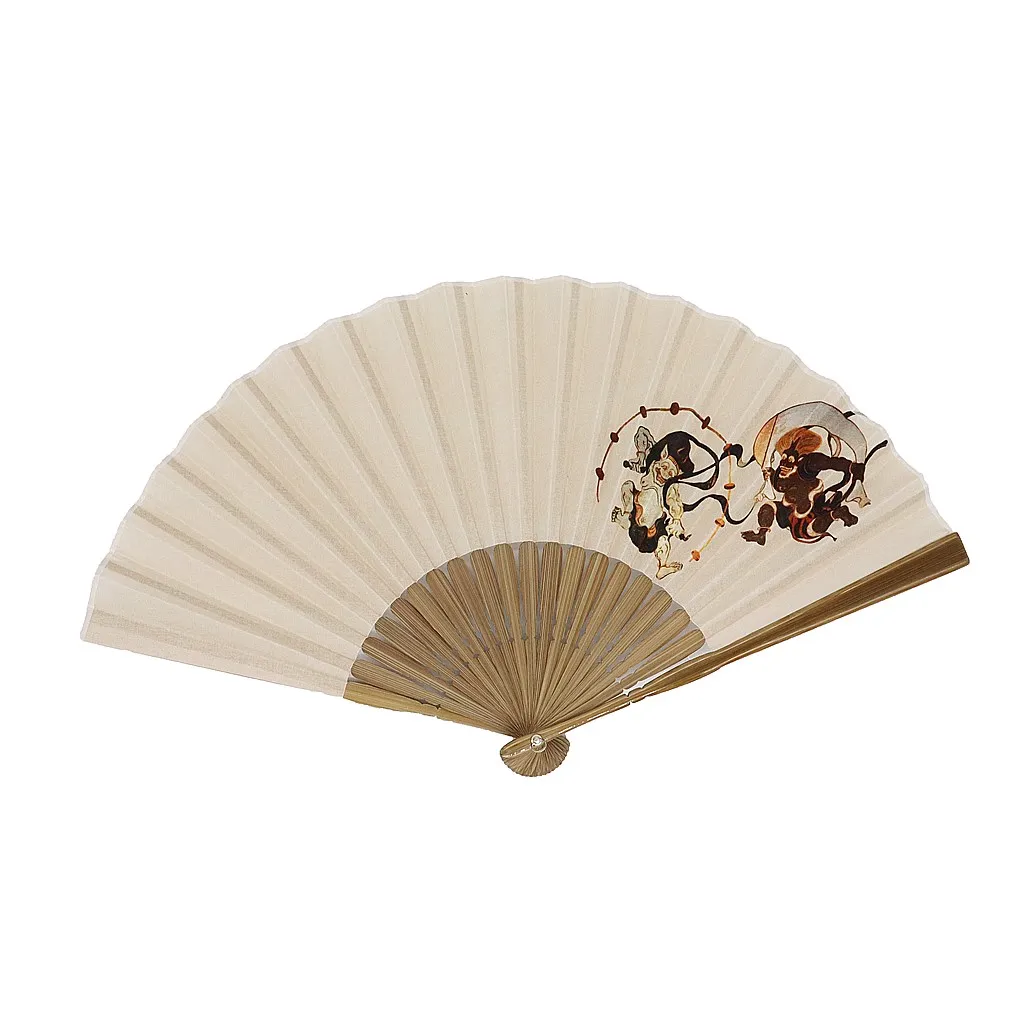【新登場！夏の売れ筋！古典的な柄をモダンにアレンジ！Ripple メンズ扇子】風神雷神/キナリ