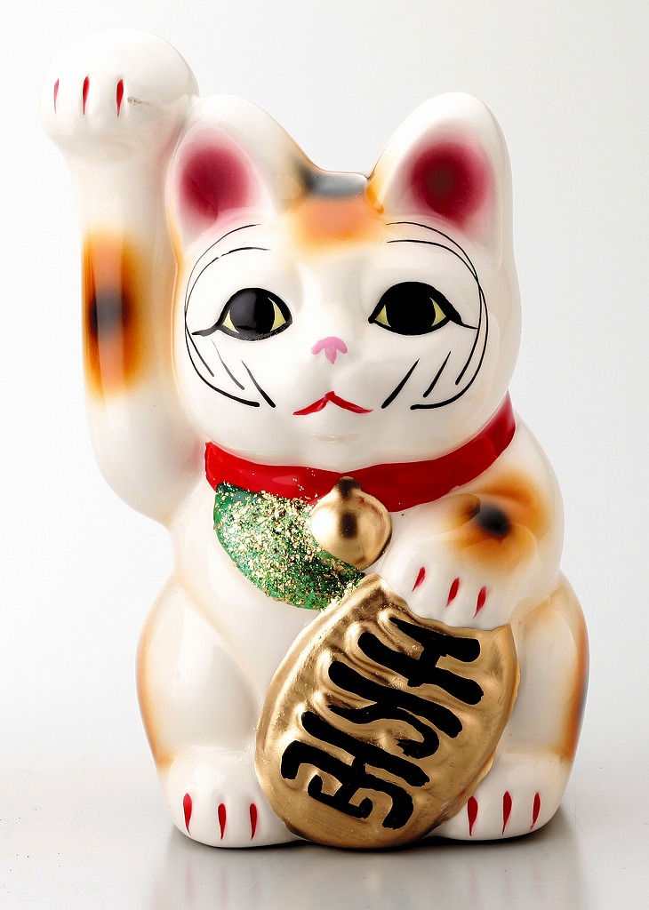 【ご紹介します！安心の日本製！人気のクラフトマンハウスの招き猫】手長招猫貯金箱（小）0128