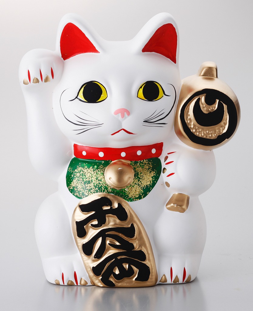 【ご紹介します！安心の日本製！人気のクラフトマンハウスの招き猫】招き猫（中）