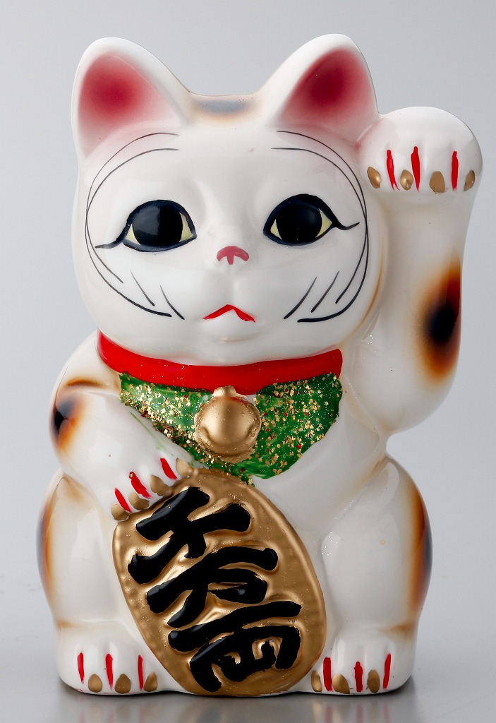 【ご紹介します！安心の日本製！人気のクラフトマンハウスの招き猫】招猫（左手）