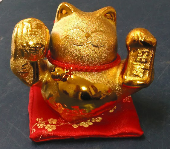 【ご紹介します！人気のクラフトマンハウスの招き猫】金運招ネコ(小槌）