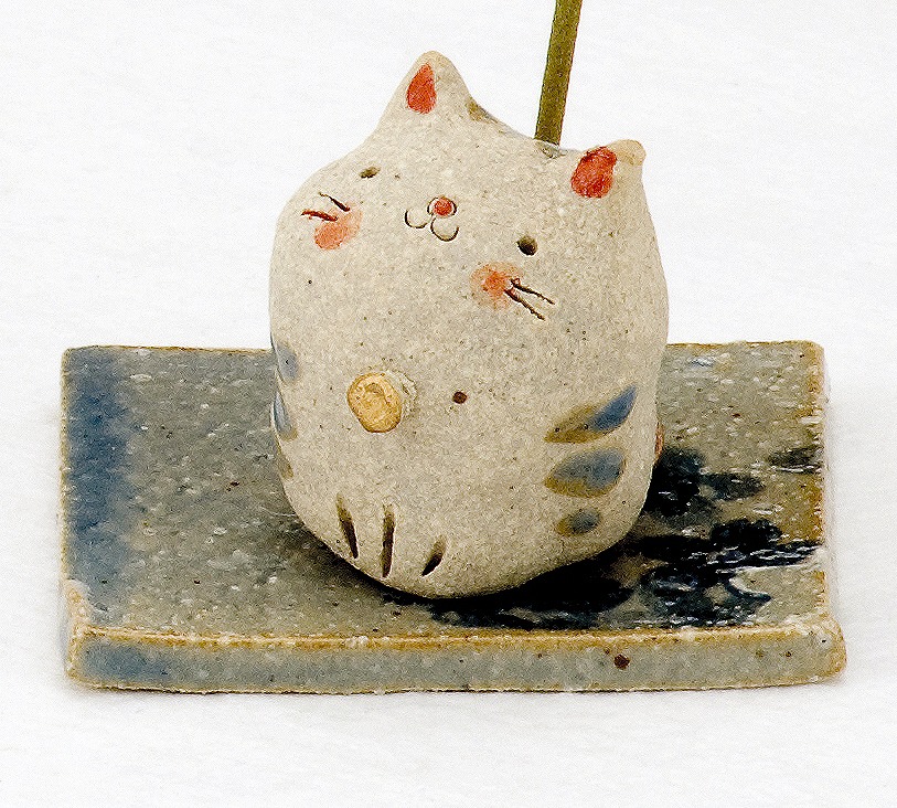 【ご紹介します！安心の日本製！クラフトマンハウスの香立】手作り香立（猫）