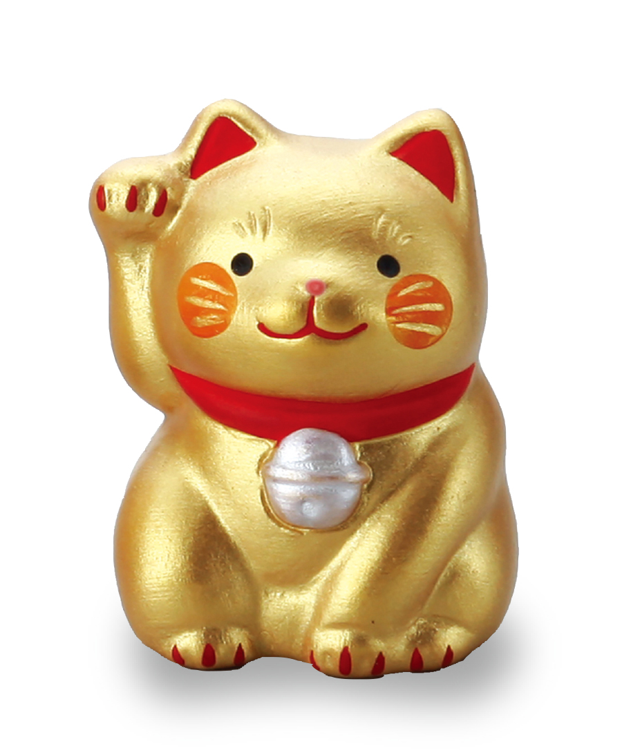 【ご紹介します！安心の日本製！クラフトマンハウスの陶磁器の縁起物】小福猫・金