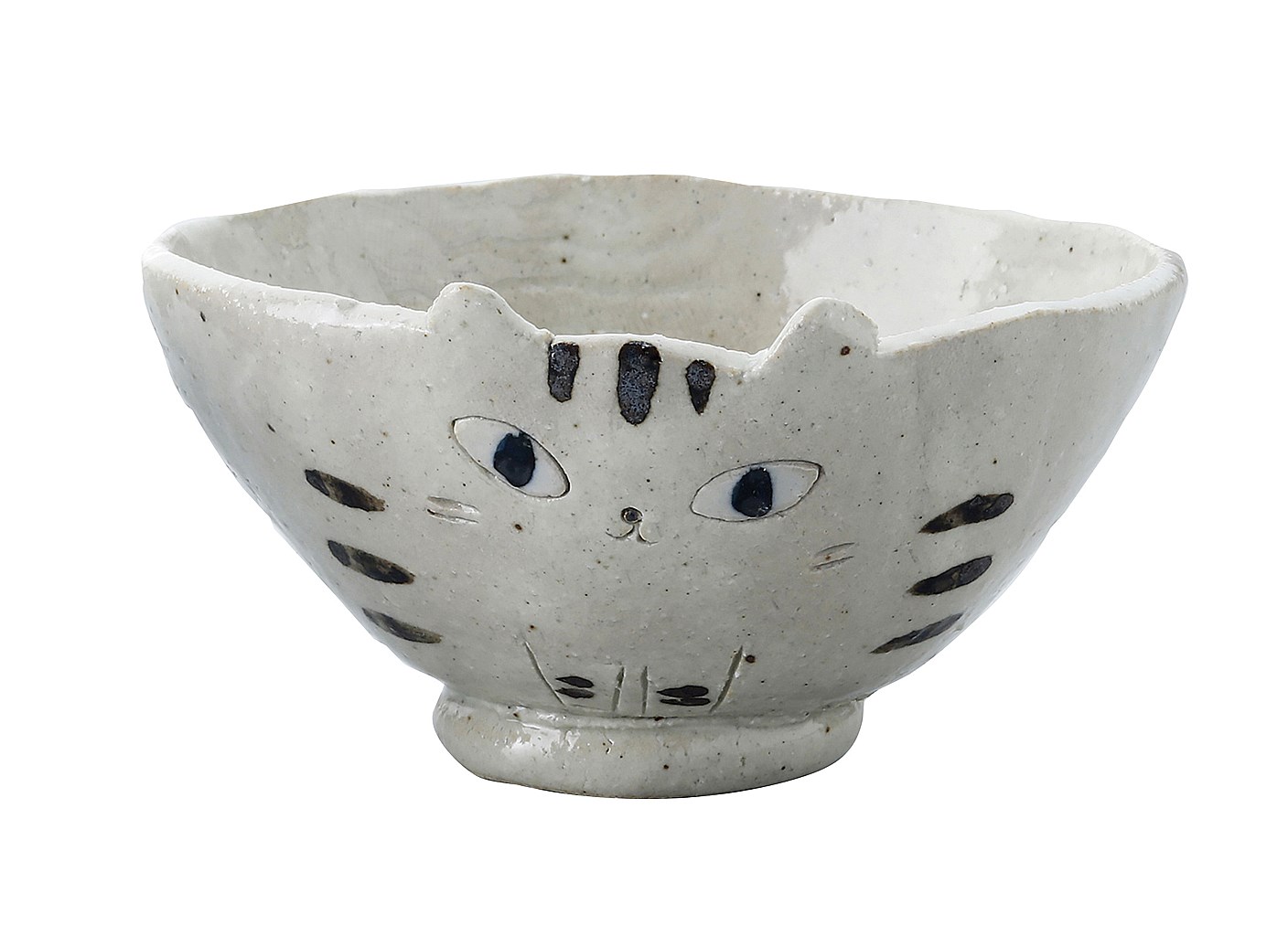 【ご紹介します！安心の日本製！クラフトマンハウスの陶磁器 食器】手作り白猫飯碗