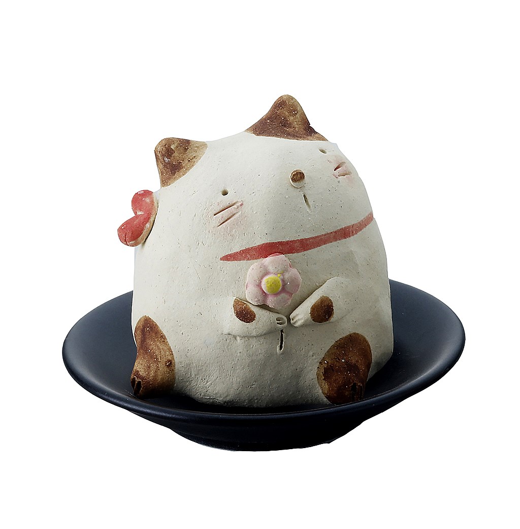 【ご紹介します！安心の日本製！クラフトマンハウスの陶磁器の香炉】花猫香炉