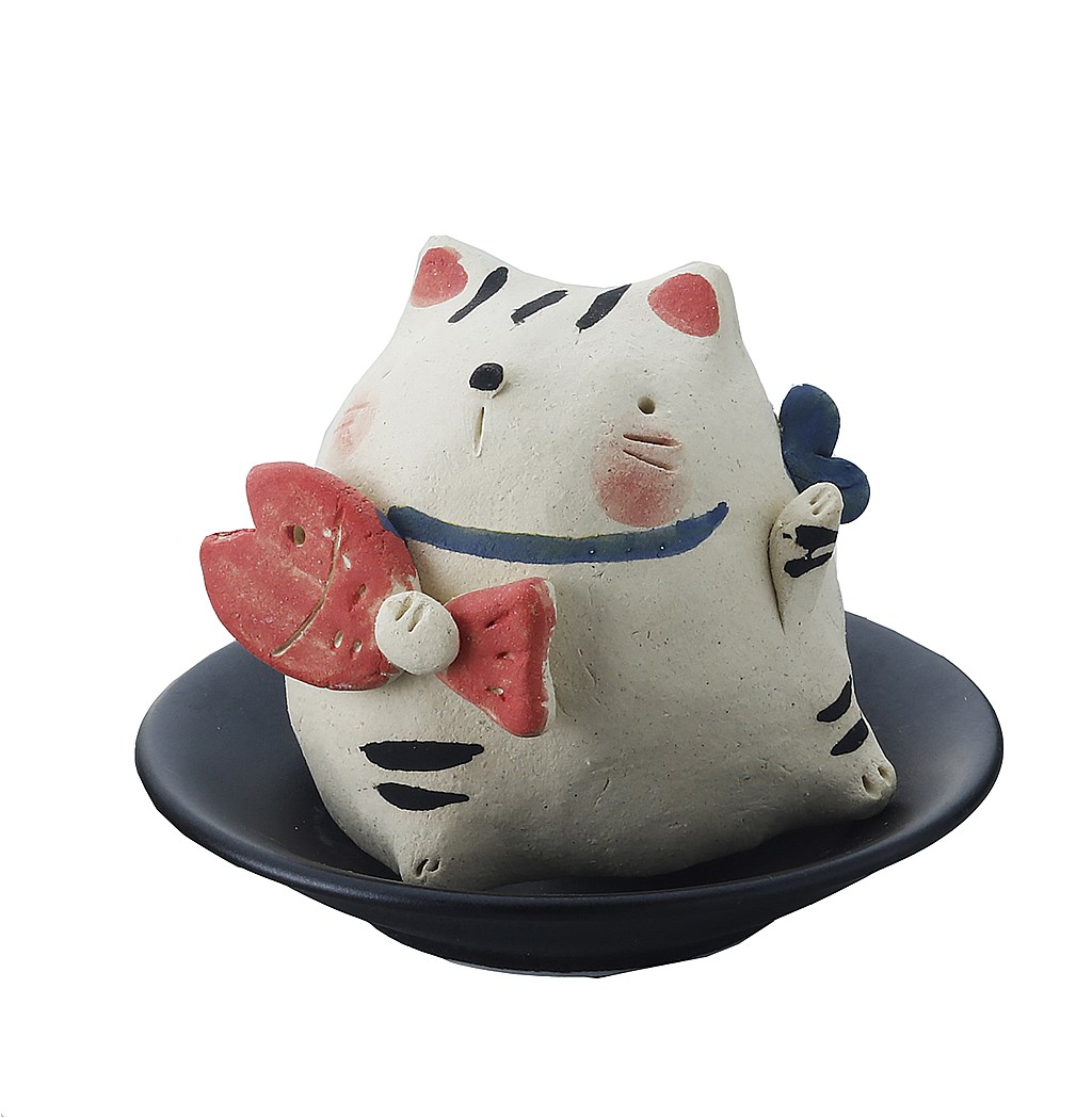 【ご紹介します！安心の日本製！クラフトマンハウスの陶磁器の香炉】赤鯛猫香炉