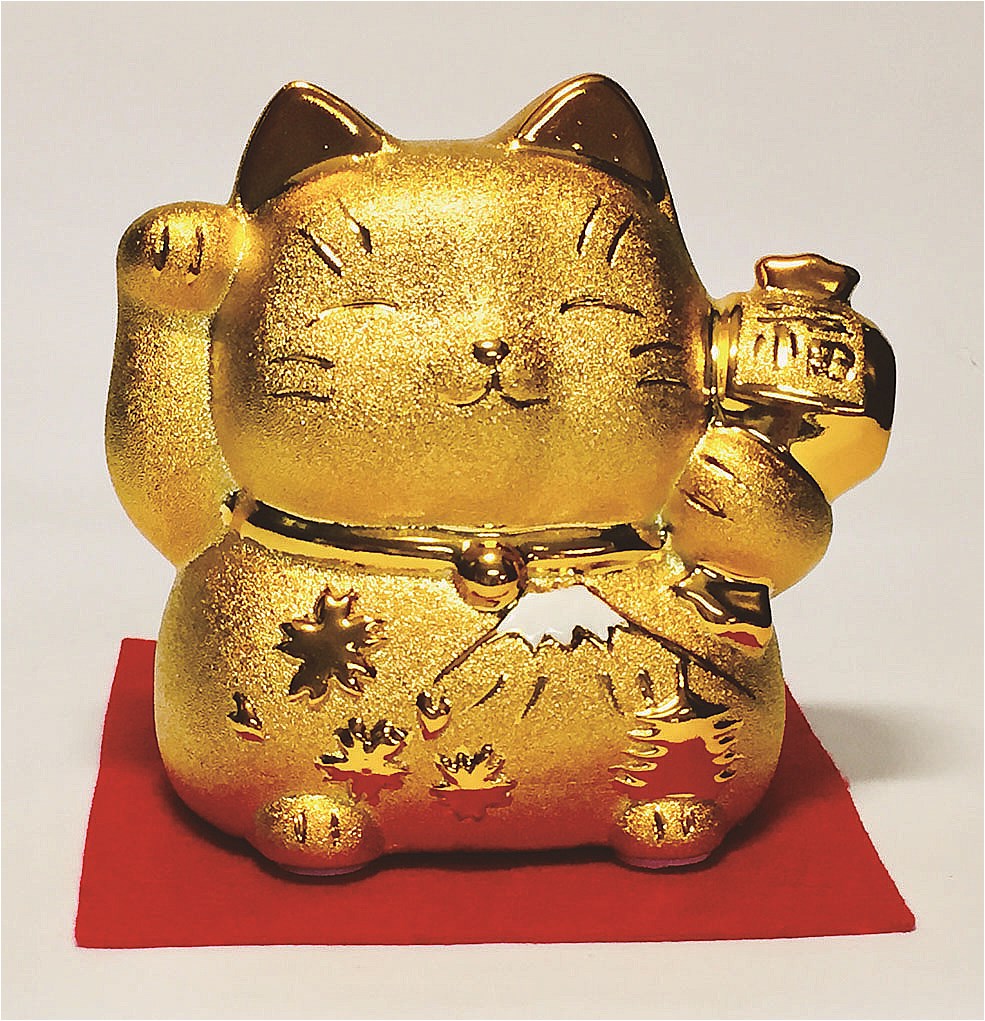 【ご紹介します！安心の日本製！クラフトマンハウスの陶磁器の縁起物】ジャパン金彩招き猫