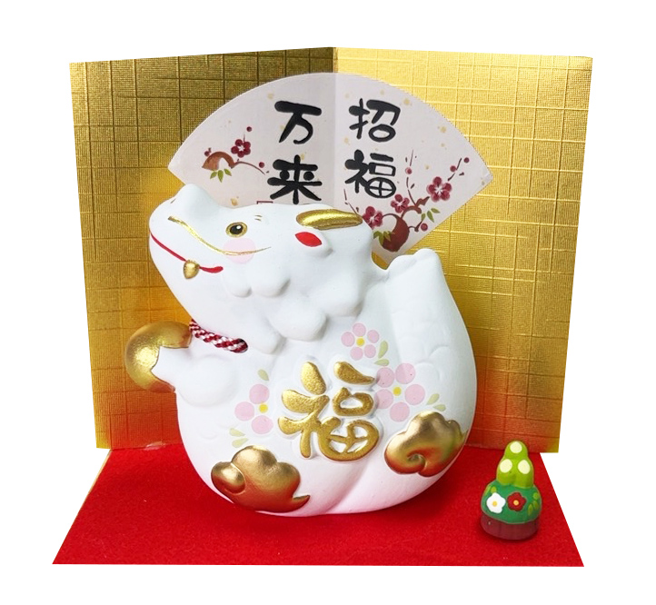 【新登場！新年を祝う！ほっこりかわいい陶磁器お飾り！】辰　ゆらゆら飾り