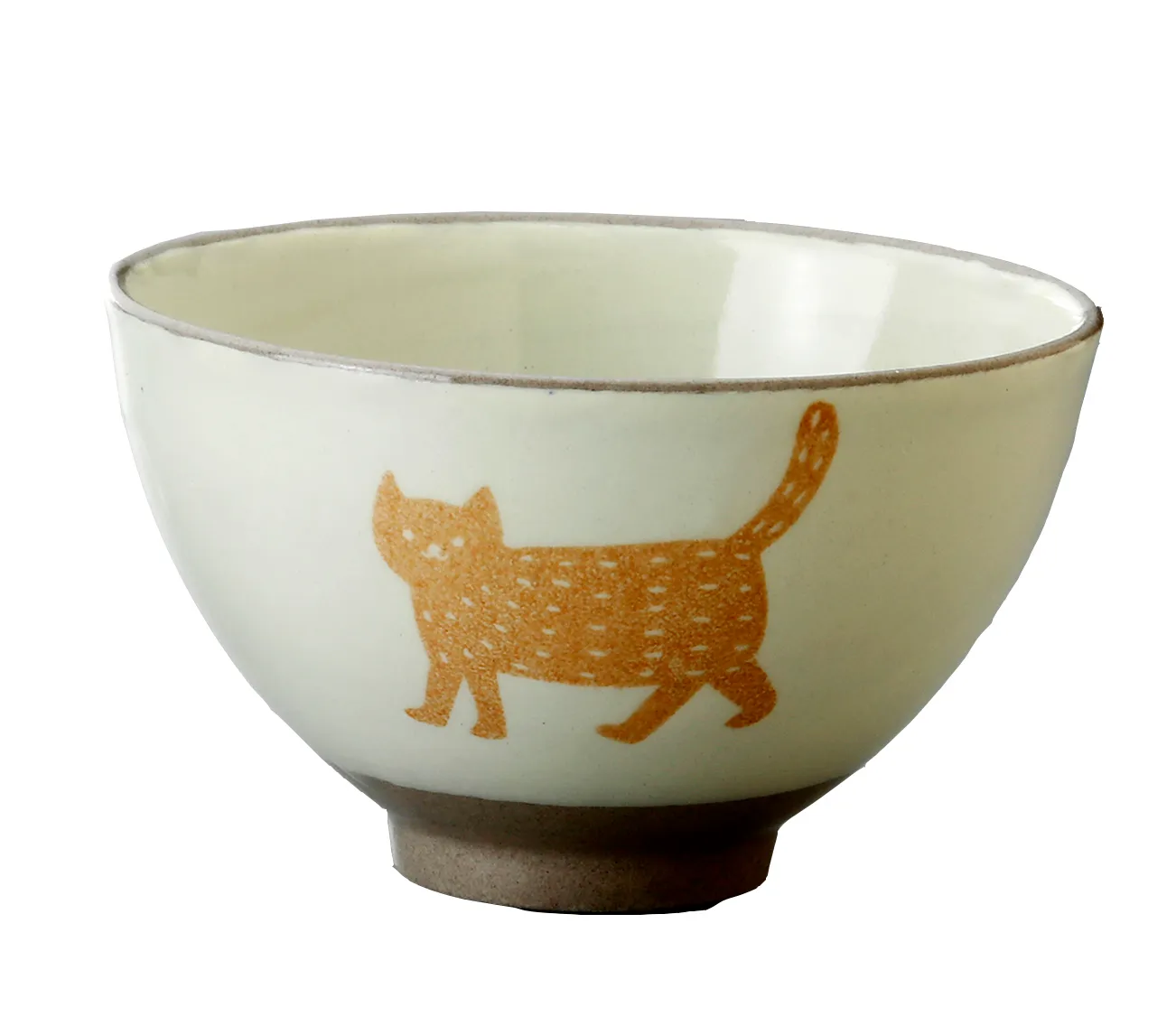 【新登場！安心の日本製！クラフトマンハウスの食器！】陽だまり猫飯碗（歩く）