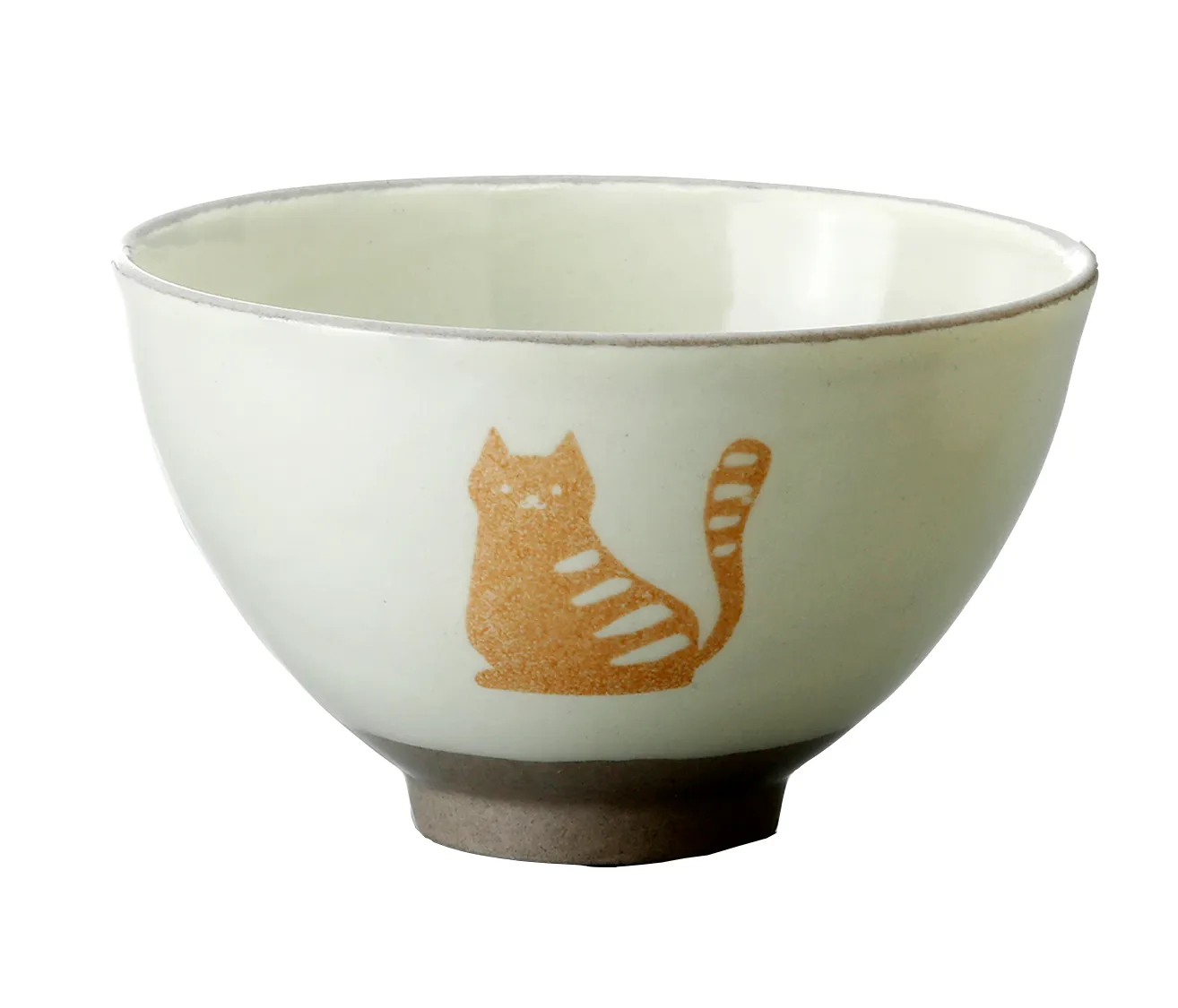 【新登場！安心の日本製！クラフトマンハウスの食器！】陽だまり猫飯碗（止まる）