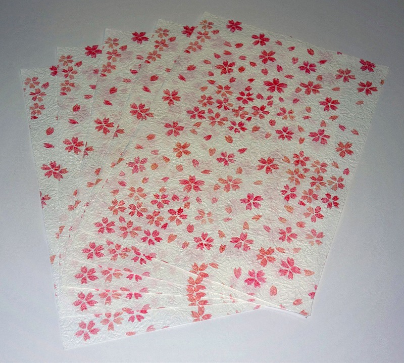 【新登場！安心の日本製！和紙で作ったランチョンマット！越前ろまん】桜の舞