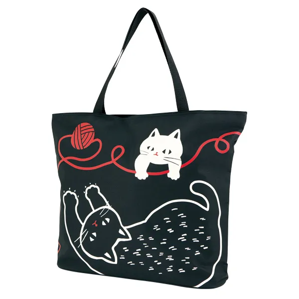 【新登場！和柄で注目されること間違いなし！マルチトートバック！】猫と毛糸玉