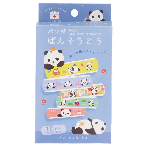 【新登場！信頼の日本製！可愛いイラストとメッセージに癒される！ばんそうこう】パンダ