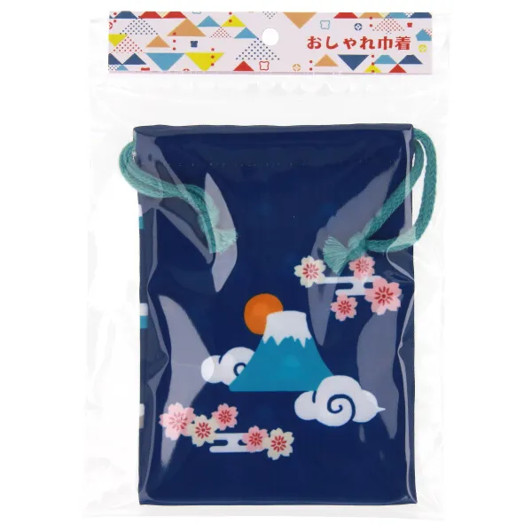 【ご紹介します！ほっこりかわいい和柄がポイント！色々なものを入れられる巾着ポーチ！】富士山