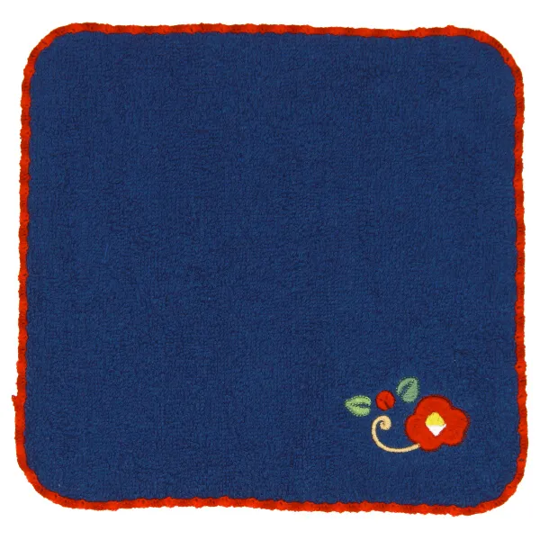 【ご紹介します！日本らしいデザインなので海外土産にも！おしゃれ刺繍ミニハンカチ】つばき
