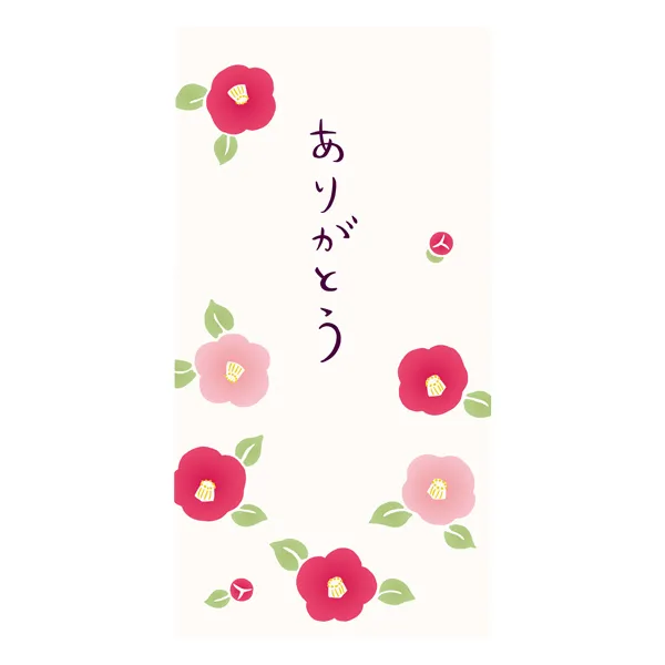 【ご紹介します！安心の日本製！ファンシーな和柄がとてもキュート！おしゃれご祝儀袋】椿