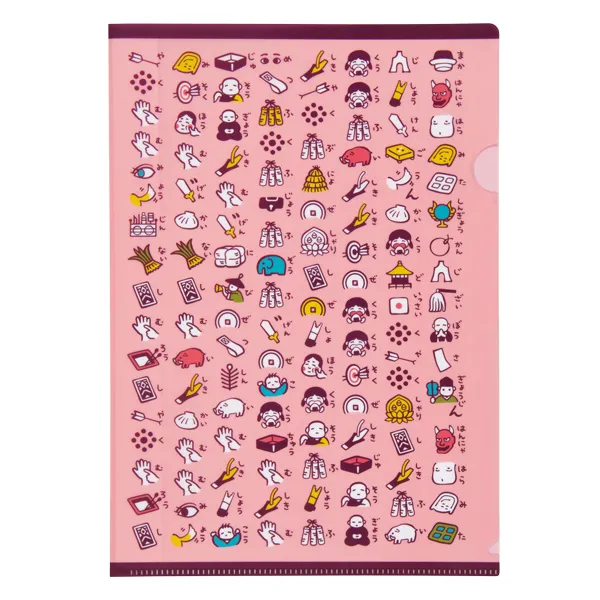 【ご紹介します！信頼の日本製！定番のA4サイズ！クリアファイル】絵心経クリアファイルピンク