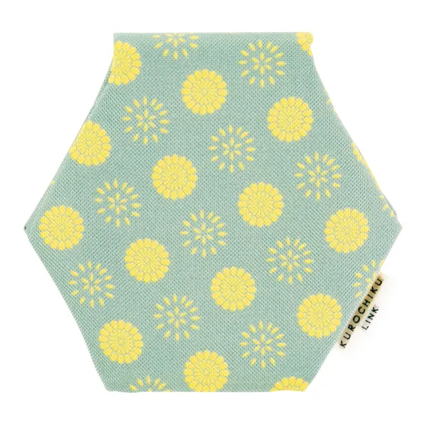 【安心の日本製！手のひらにすっぽり収まるサイズ感！linkfabric六角ミニミラー】菊tq