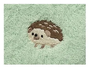 【新登場！今治産タオル！くるまる優しい肌触り！刺繍入のくるみんタオルハンカチ！】はりねずみ