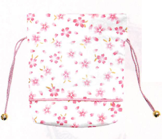 【ご紹介します！信頼の日本製！華やかな桜の和雑貨！　春いろ（桜）】巾着袋