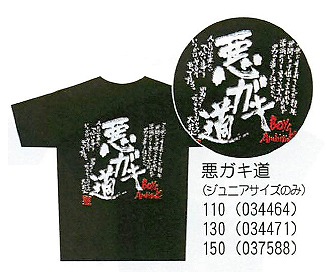 【ご紹介します！「男」らしさをイメージしたTシャツ！　男道　Tシャツ】悪ガキ道（ジュニアサイズのみ）