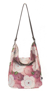 【ご紹介します！安心の日本製！彩りが美しい帆布製のバッグ！バケツ型ショルダー】桜づくし　ピンク