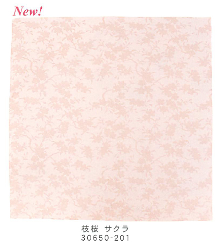 【日本製】伝統の和紙柄の風呂敷 70唐長 正絹紋織／枝桜 サクラ