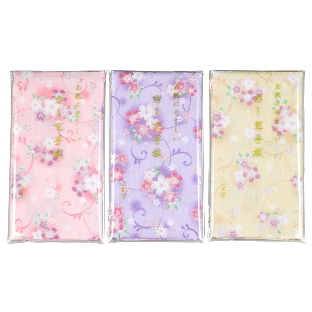 【新登場！安心の日本製です！華やかな柄の二重袷ガーゼ手拭い！】桜