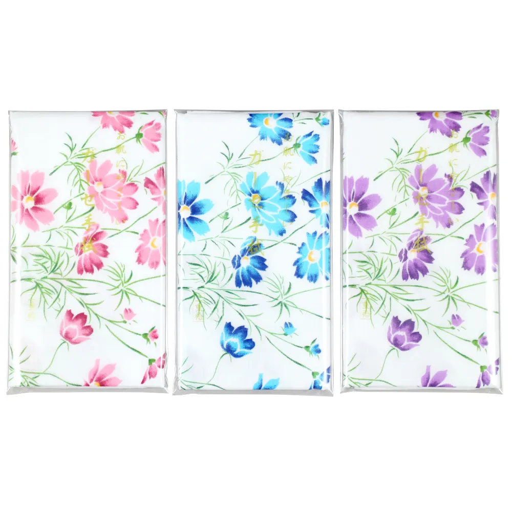 【新登場！安心の日本製です！ほっこりかわいい柄の二重袷ガーゼ手拭い！】秋桜