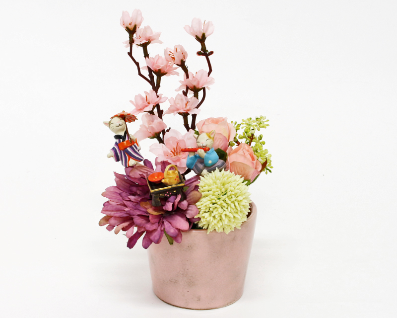 【ご紹介します！ほっこりかわいいEDO DECO！おめでたCTフラワーアレンジ！】桜 B