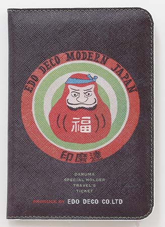 【ご紹介します！ついに登場しました！　洒落絵図　パスポートケース】達磨