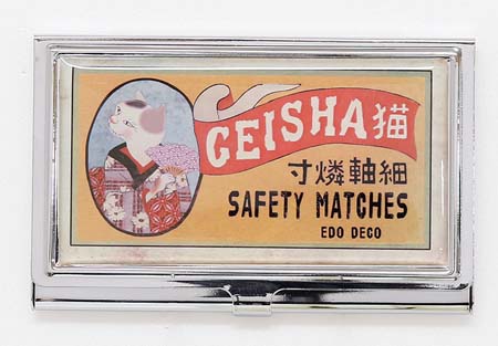 【ご紹介します！ついに登場しました！EDO MATCH LABELS マッチラベル カードケース】芸者猫