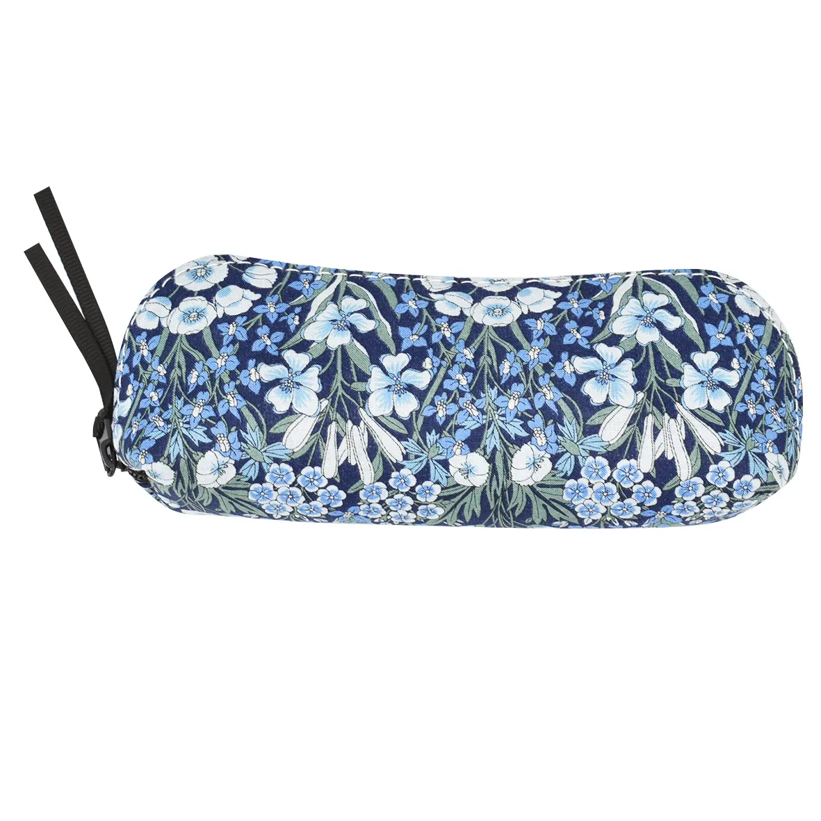 【小花柄がかわいい！Ripple×LIBERTY ファスナータイプの使いやすいメガネケース】ブーケ ネイビー