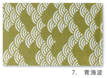 【ご紹介します！日本製！手ぬぐい小紋柄にドビー生地を縫い合わせました！　和たおる　小紋柄】7．青海波