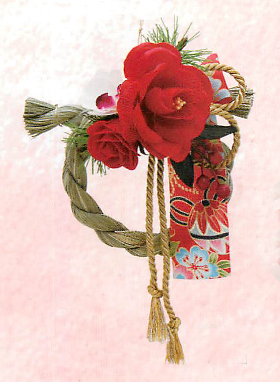 【新登場！安心の日本製！お正月対策！石鹸素材の花で作ったしめ飾り】サボンドゥフルールしめ飾り紅白