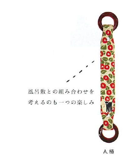 【日本製】竹久夢二シリーズ ふろしきをバッグに 風呂敷ハンド／A椿