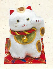 【信頼の日本製】 ちりめん人形  お土産に最適な和雑貨  吉祥招き猫