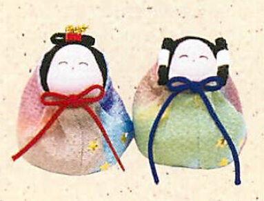 【信頼の日本製】ちりめんのお人形 お土産に最適な和雑貨  (CK)笑いお手玉 織姫・牽牛セット