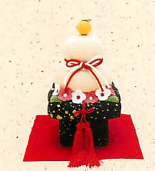 【安心の日本製】年末にぴったりな縮緬の和雑貨 華やかなお飾り 華鏡餅