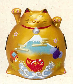 【ラッキーアイテム】【縁起物】(大)金猫貯金箱