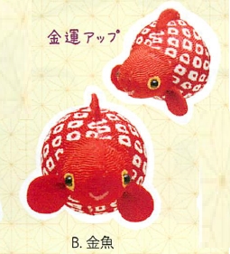 【日本製】京都の職人が一つ一つ手作りした とびだせ！JAPANマグネット／B.金魚