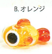 【ガラスの夏雑貨】  (W)金箔入り金魚(大)(5色)／B.オレンジ