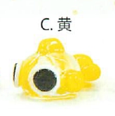 【ガラスの夏雑貨】  (W)金箔入り金魚(小)(5色)／C.黄