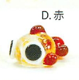 【ガラスの夏雑貨】  (W)金箔入り金魚(小)(5色)／D.赤