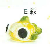 【ガラスの夏雑貨】  (W)金箔入り金魚(小)(5色)／E.緑