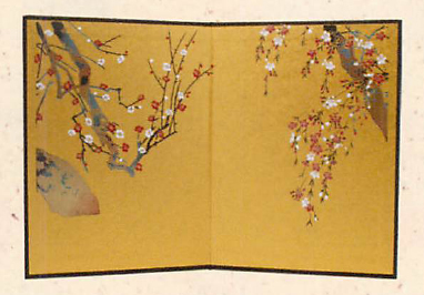 【新登場！信頼の日本製！室内を華やかに！手持ちのお飾りを引き立てる屏風！　紙屏風　梅に桜(19H)】