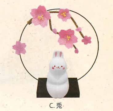 【ご紹介します！日本製！桜の花が咲く季節のほっこりかわいい和雑貨　春の彩り桜（３種）】c.兎