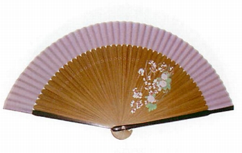 【ご紹介します！暑い夏の必須アイテム！爽やかな風を運ぶ！婦人用短地扇子 椿浅紫(151307)】