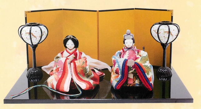 【ご紹介します！安心の日本製！古布調の正絹で手作りされた豪華な飾り雛！(新)古代調 古代雛飾り】